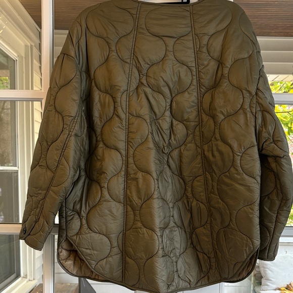 Olive Quilted Jacket - Picture 4 of 11